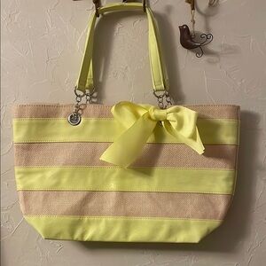 Stylish Yellow and Tan Tote Bag